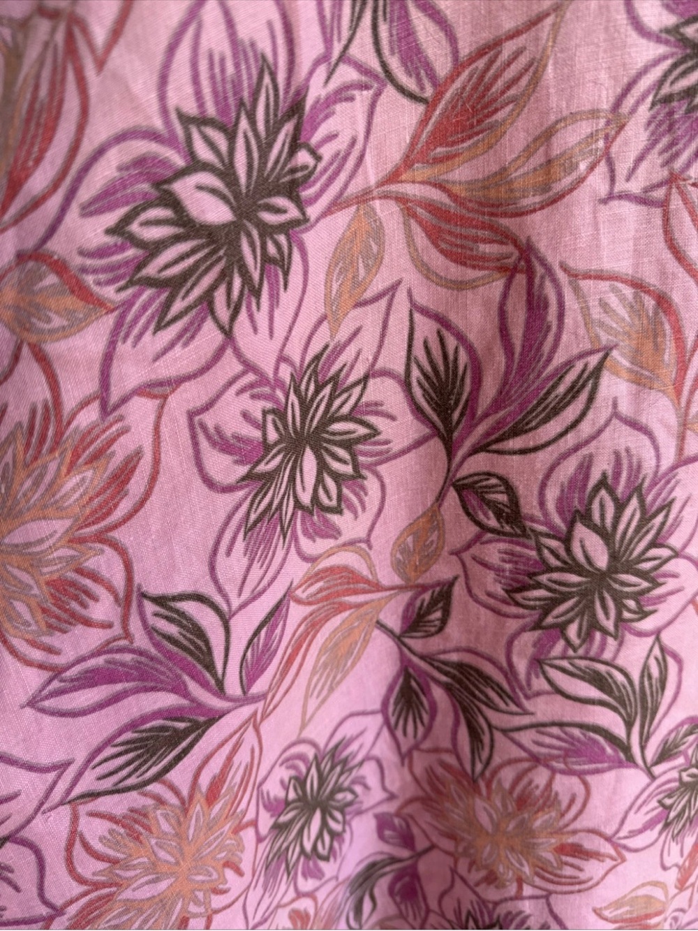 Cut Loose -Pink Linen Floral
Flared Midi Skirt- Size M - Picture 4 of 6